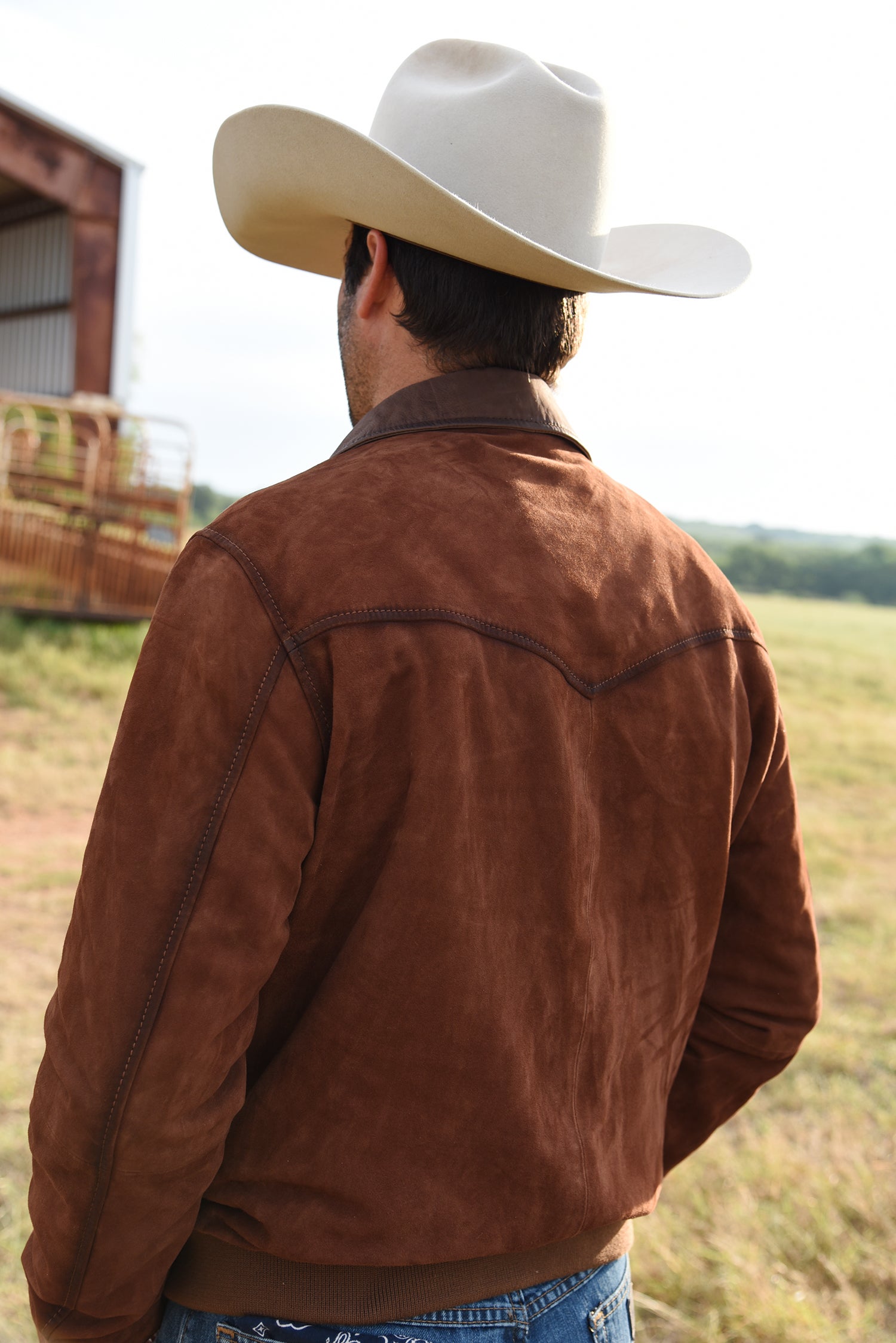 Distressed Trucker Leather Coat | Flynt Western