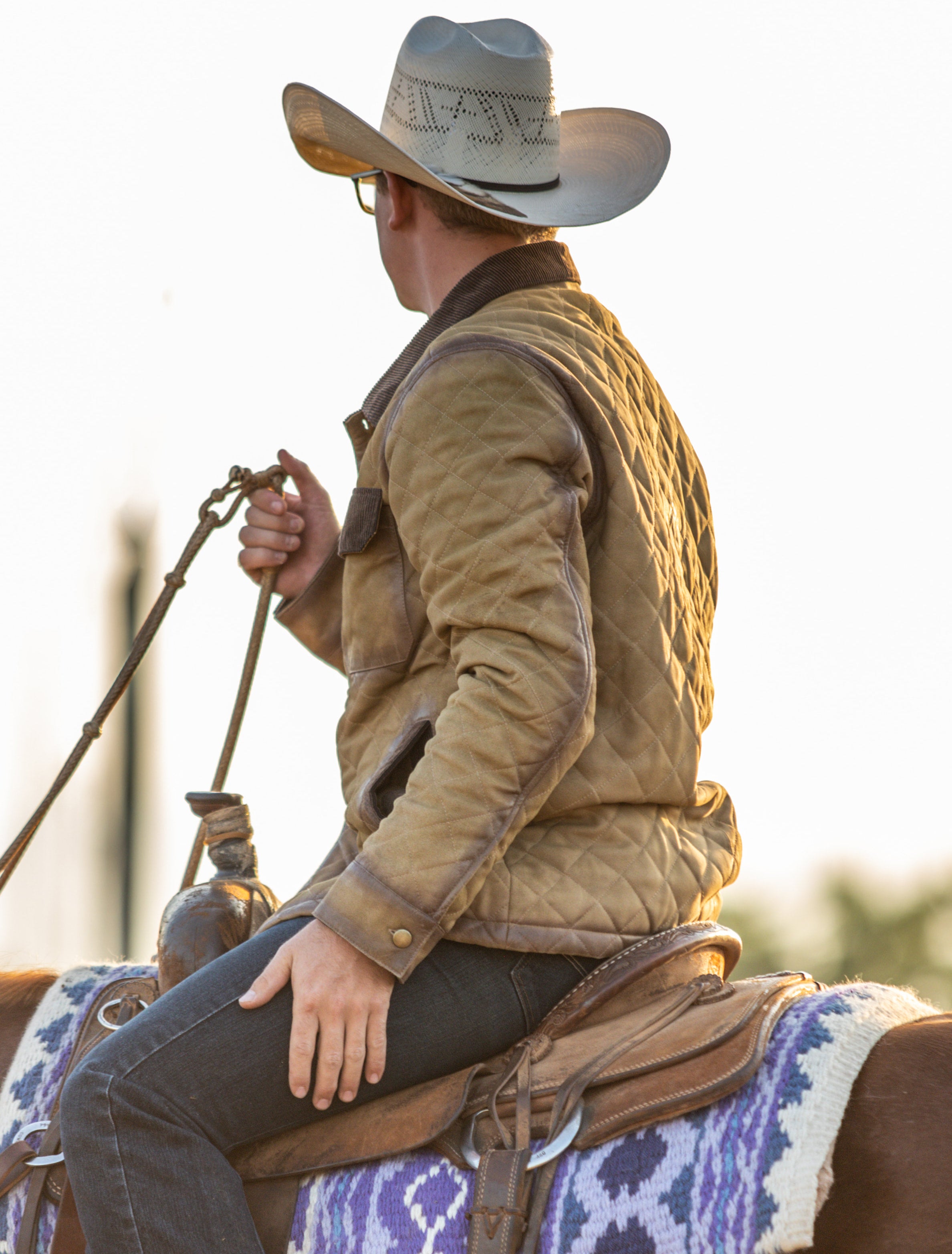 Quilted Trucker Suede Coat | Flynt Western