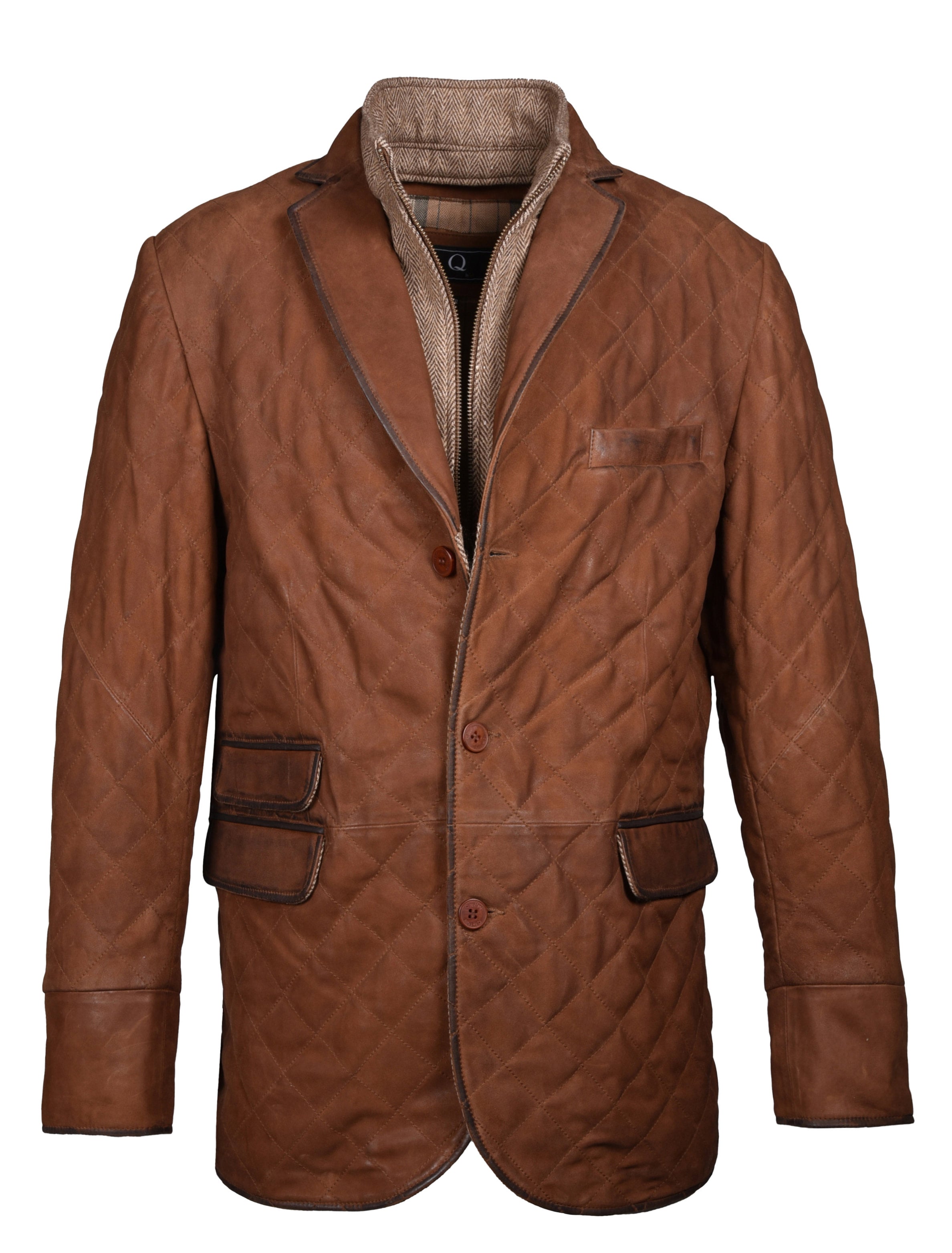 Quilted Leather Coat With Liner Flynt Western