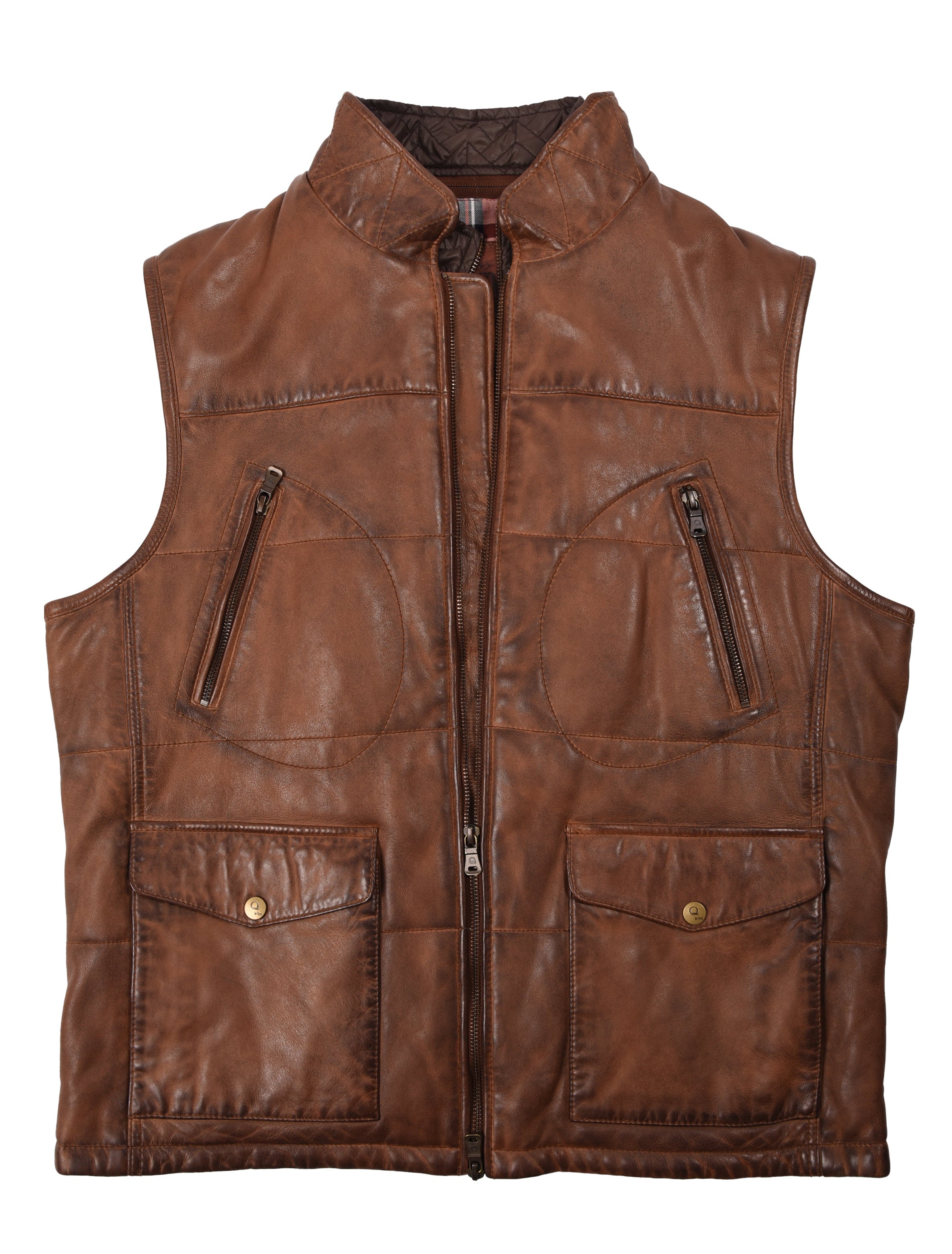 Vintage Leather and Wool selling Vest - Q by Flynt